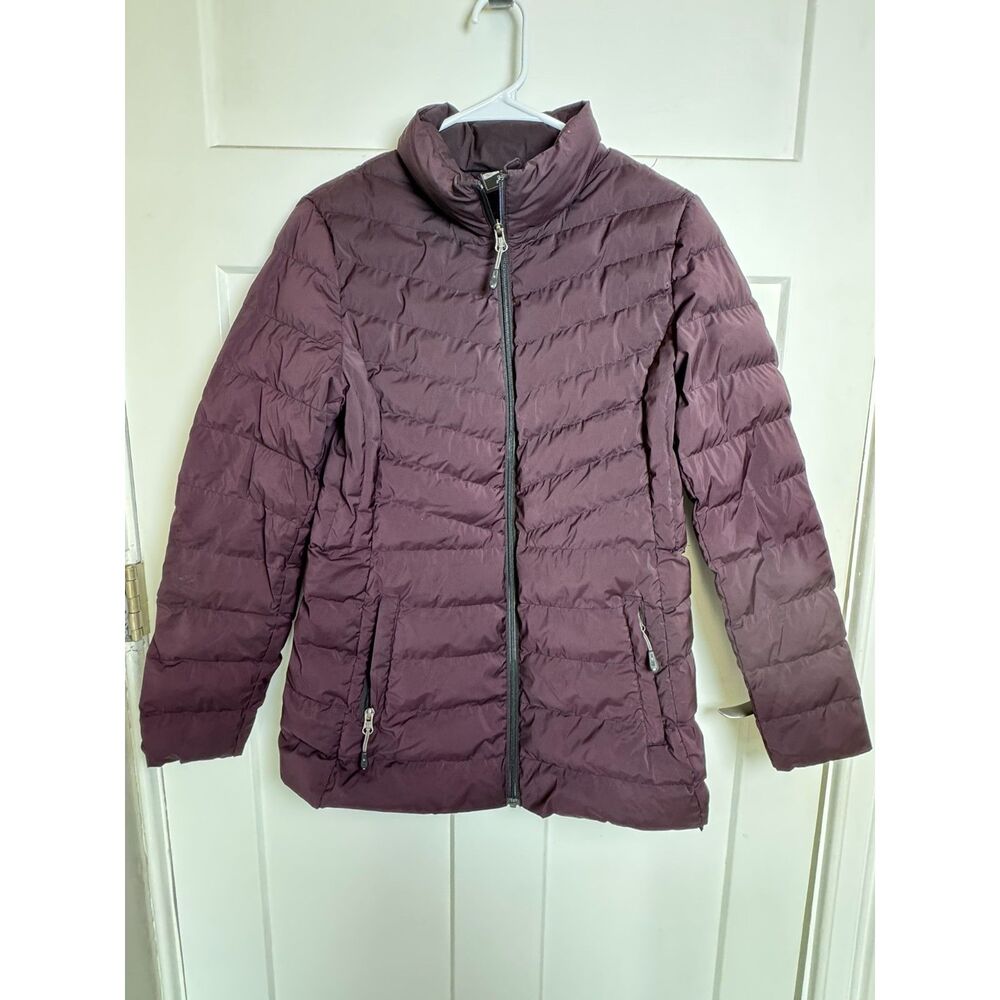 32 Degrees Women's M Purple Puffer Jacket Winter Coat Full Zip Lightweight Warm